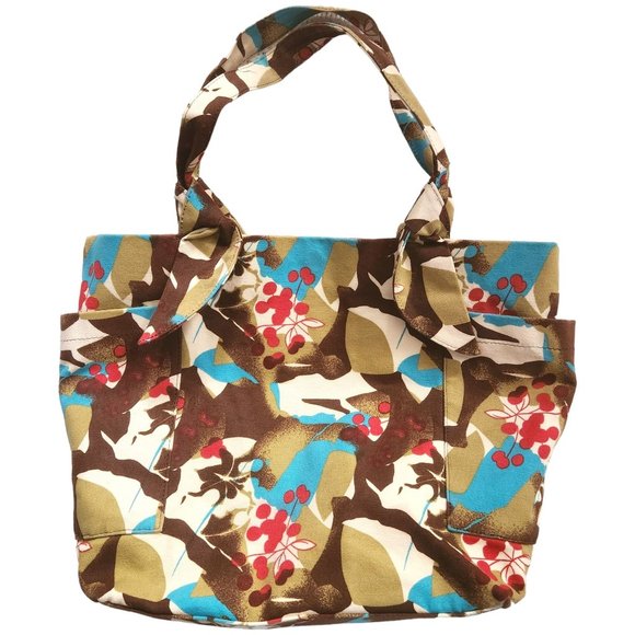 Emilie M. Large Multicolor Floral Tote Handbag Fully-Lined 18" x 13" x 5" - Picture 9 of 12